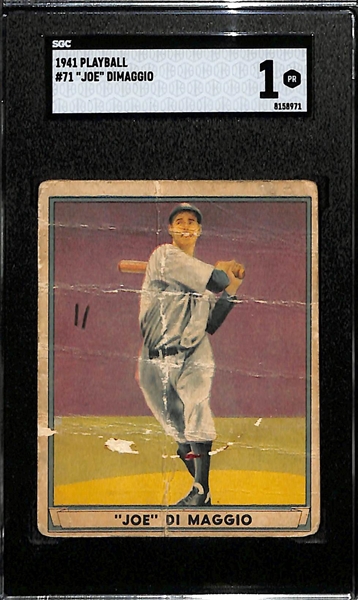 1941 Play Ball Joe DiMaggio #71 Graded SGC 1