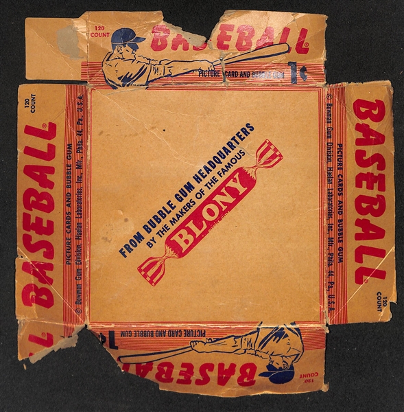 Partial 1952 Bowman Baseball Card Box (Includes Tape)