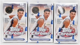 Lot of (3) 2023/24 Topps Chrome Basketball Hobby Boxes