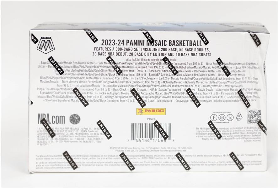 Lot of (3) 2023/24 Panini Mosaic Basketball Hobby Boxes