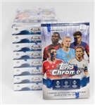 Lot of (9) 2023/24 Topps UEFA Club Competitions Chrome Soccer Hobby Boxes