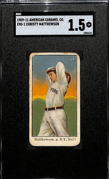 1909-11 E90-1 Christy Mathewson American Caramel Company Graded SGC 1.5