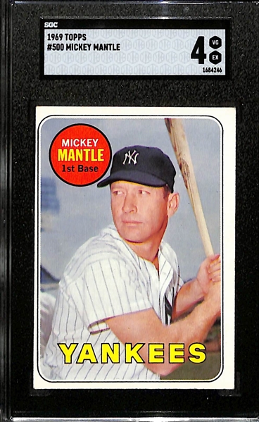 1969 Topps Mickey Mantle #500 Graded SGC 4