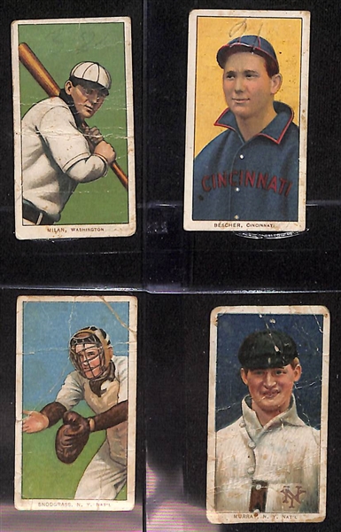 Lot of (7) 1909-11 T206 Tobacco Cards (All Polar Bear Backs) w. Rube Oldring