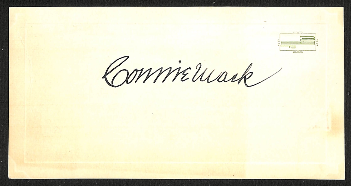 Connie Mack (HOF) Signed Stationary Card (JSA Auction Letter) dated September 28, 1940 - Large Bold Signature