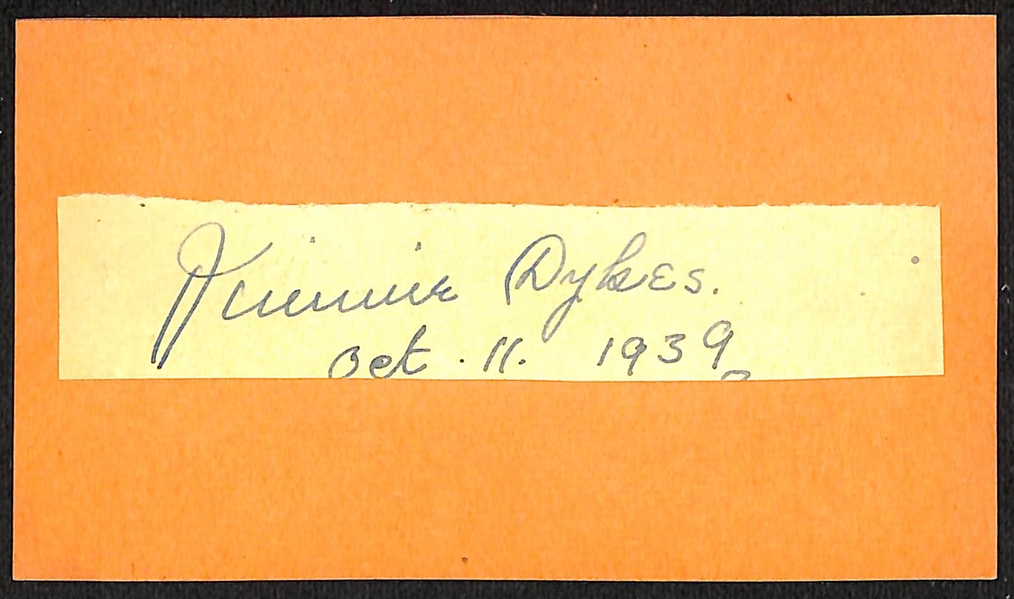 Nellie Fox (d. 1975)  & Lena Blackburne (d. 1968) Signed 1954 Lancaster Red Rose Score Card Cover (JSA Auction Letter) & (3) Philadelphia A's Autographed Cuts