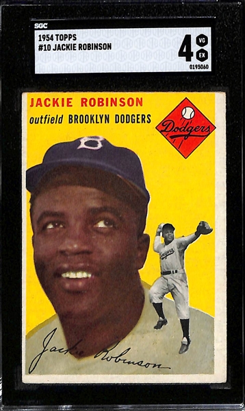 1954 Topps Jackie Robinson #10 Graded SGC 4