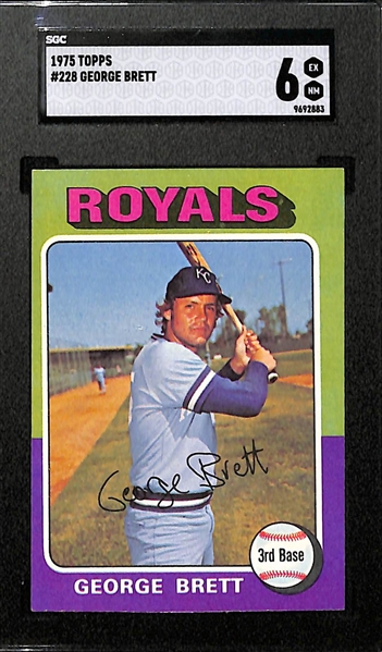 1975 Topps George Brett #228 Rookie Graded SGC 6