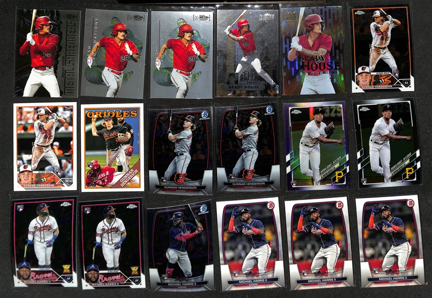(1600+) Mostly Baseball Rookie & Prospect Cards w. Bobby Witt Jr, Elly de la Cruz, Yamamoto, Jackson Holliday, Gunnar Henderson, Jasson Dominguez, Anthony Volpe, + 
