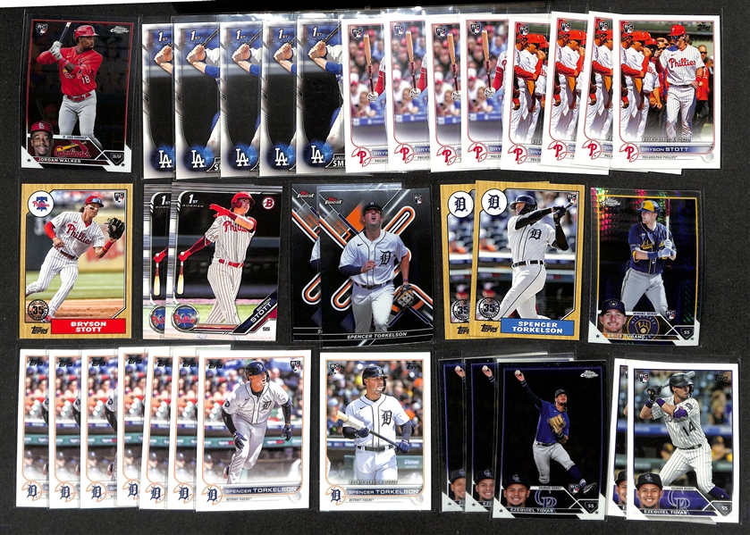 (1600+) Mostly Baseball Rookie & Prospect Cards w. Bobby Witt Jr, Elly de la Cruz, Yamamoto, Jackson Holliday, Gunnar Henderson, Jasson Dominguez, Anthony Volpe, + 