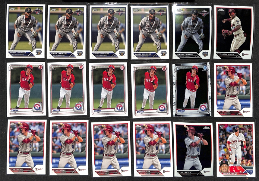 (1600+) Mostly Baseball Rookie & Prospect Cards w. Bobby Witt Jr, Elly de la Cruz, Yamamoto, Jackson Holliday, Gunnar Henderson, Jasson Dominguez, Anthony Volpe, + 