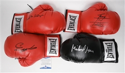 Lot of (4) Signed Everlast Boxing Gloves inc. Leonard, Moore, Tubbs, Witherspoon (+ JSA Auction Letter)