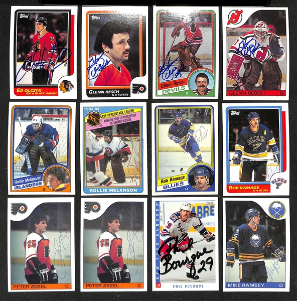 Lot of (30+) Signed Hockey Cards inc. (3) Steve Yzerman, Mark Messier, (3) Guy Lafleur, (4) Denis Potvin, + (JSA Auction Letter)