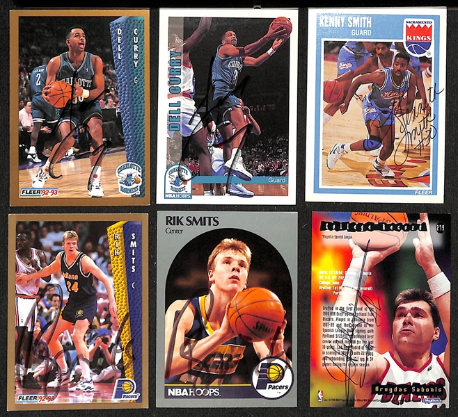 60+ Signed Basketball Cards inc. (2) 1986-87 Fleer Johnny Moore, 1985-86 Star Kent Benson, (3) AC Green, (2) George Karl, + (JSA Auction Letter)