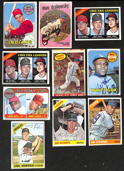 Lot of (24) Signed Vintage Baseball Cards inc. Brooks Robinson, Frank Bolling, Bill Virdon, + (JSA Auction Letter)