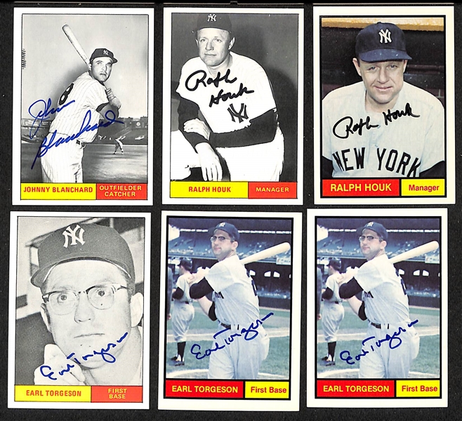 Lot of (20+) Signed New York Yankees TCMA and Reprint Cards inc. Yogi Berra, Charlie Keller, Ben Chapman, George Selkirk, + (JSA Auction Letter)