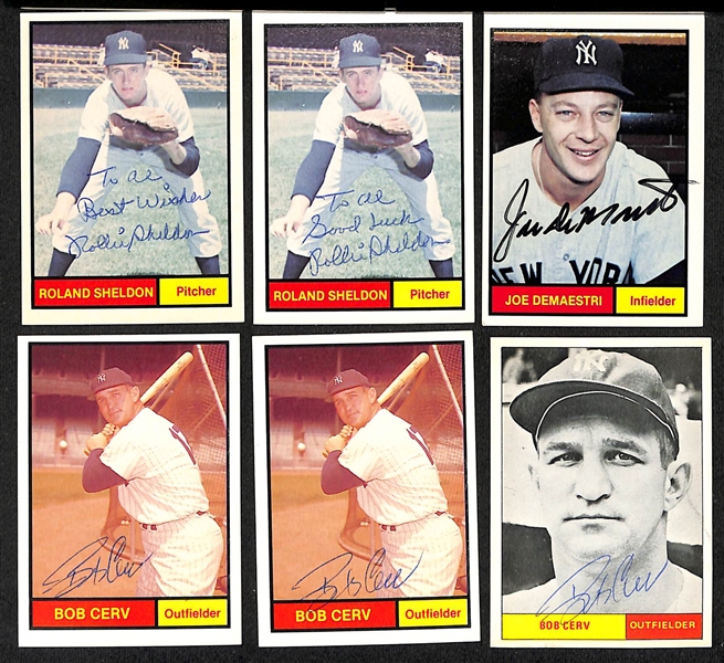 Lot of (20+) Signed New York Yankees TCMA and Reprint Cards inc. Yogi Berra, Charlie Keller, Ben Chapman, George Selkirk, + (JSA Auction Letter)