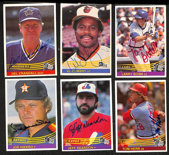 Lot of (125+) Signed 1984 Donruss Baseball Cards inc. Paul Molitor, Ozzie Smith, Tony Fernandez, + (JSA Auction Letter)