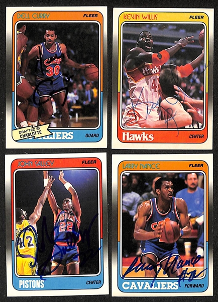 Lot of (45+) Signed 1988-89 Fleer Basketball Cards inc.  Joe Dumars, Bill Lainbeer, Michael Cooper, + (JSA Auction Letter)