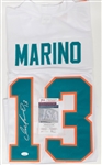 Signed Dan Marino Miami Dolphins White #13 Jersey w. JSA COA