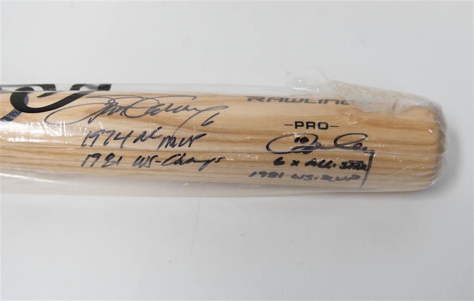 Lot of (2) Signed Baseball Bats by HOFers Steve Garvey, Ron Cey & Steve Yeager (+JSA Auction Letter)