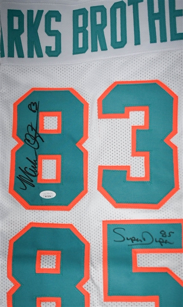 Lot of (4) Signed Custom Football Jerseys inc. Beebe, Stover, Tucker, Clayton, & Duper (JSA)