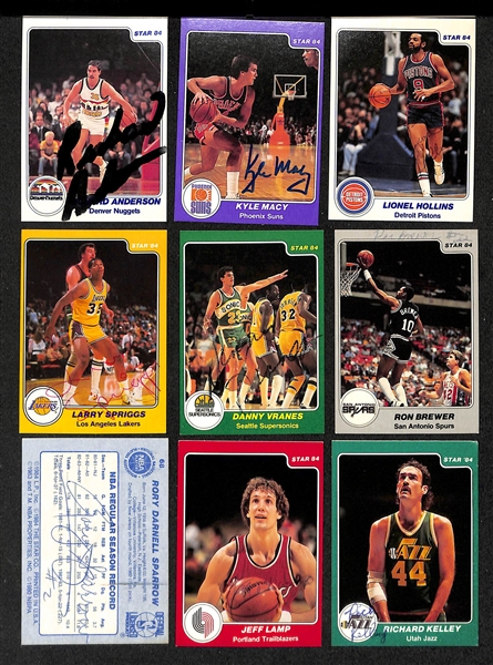 Lot of (30+) Signed 1983-84 Star Basketball Cards inc. Bill Cartwright, Maurice Lucas, Rickey Green. Herb Williams, + (JSA Auction Letter)