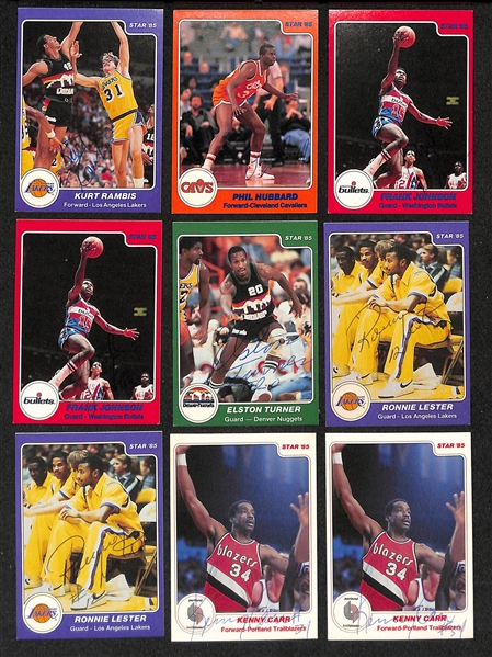 Lot of (30+) Signed 1980s Star + Fleer Basketball Cards inc. (2) Karl Malone, Maurice Cheeks, Pat Riley, + (JSA Auction Letter)