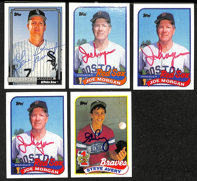 Lot of (150+) Signed Baseball Cards inc. Barry Bonds Rookie, Kirby Puckett, (2) San Diego Chicken, (4) Goose Gossage, + (JSA Auction Letter)