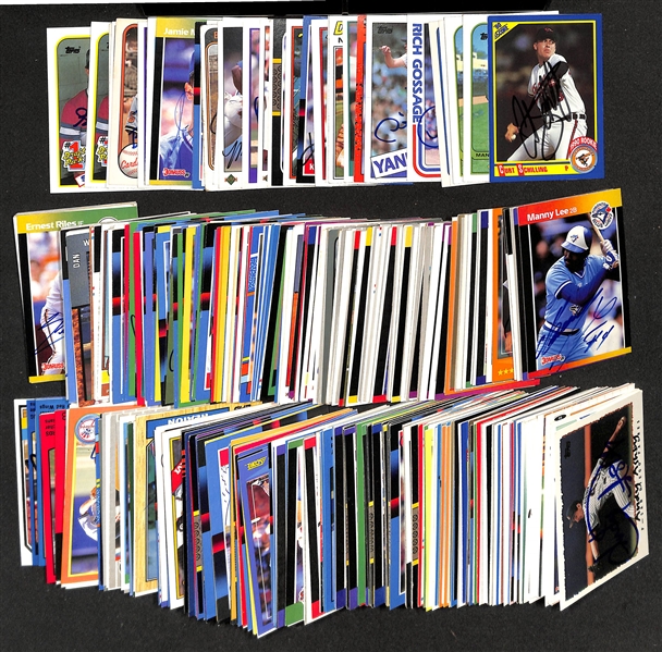 Lot of (350+) Signed Baseball Cards inc. Curt Shilling, (2) Tony LaRussa, (3) Goose Gossage, + (JSA Auction Letter)