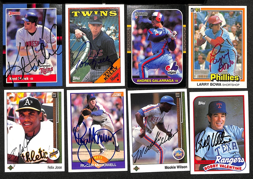 Lot of (350+) Signed Baseball Cards inc. Curt Shilling, (2) Tony LaRussa, (3) Goose Gossage, + (JSA Auction Letter)