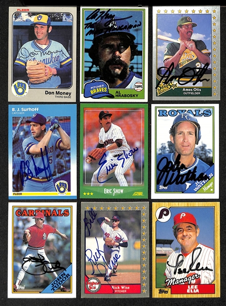 Lot of (350+) Signed Baseball Cards inc. (6) Gary Carter, (3) Alan Trammell, Joe Morgan, + (JSA Auction Letter)