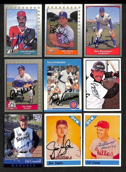 Lot of (350+) Signed Baseball Cards inc. (6) Gary Carter, (3) Alan Trammell, Joe Morgan, + (JSA Auction Letter)