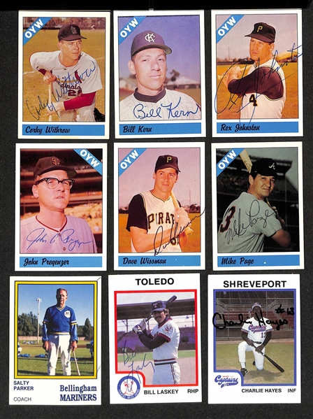 Lot of (350+) Signed Baseball Cards inc. (6) Gary Carter, (3) Alan Trammell, Joe Morgan, + (JSA Auction Letter)