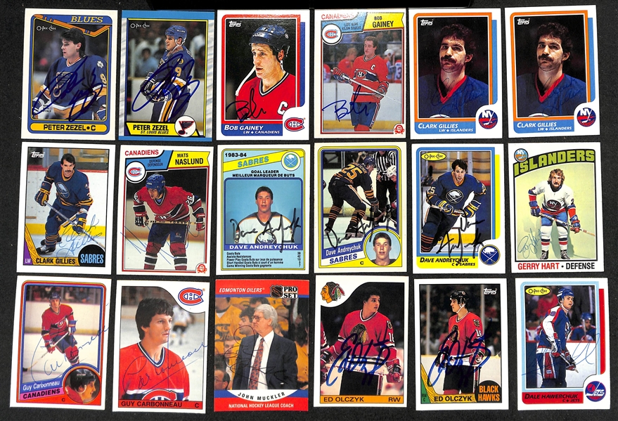 Lot of (350+) Signed Hockey Cards inc. (4) Mark Recchi, (3) Bobby Clarke, (3) Marty McSorley, (4) Rob Blake, + (JSA Auction Letter)