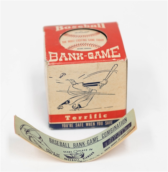 1948 Baseball Bank Game in Original Box