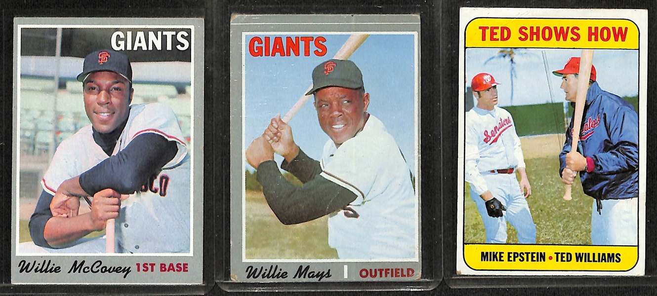 Lot of (75) Mostly Topps Baseball Cards From 1965-1970 w. 1965 Topps Hank Aaron & 1965 Topps Bob Clemente