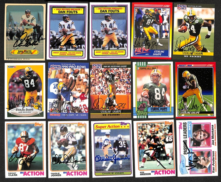 Lot of (200+) Signed Football Cards inc. (2) Earl Campbell, Stanley Morgan, Joe DeLamielleure, John Stallworth, Al Toon, (2) Steve Largent, + (JSA Auction Letter)