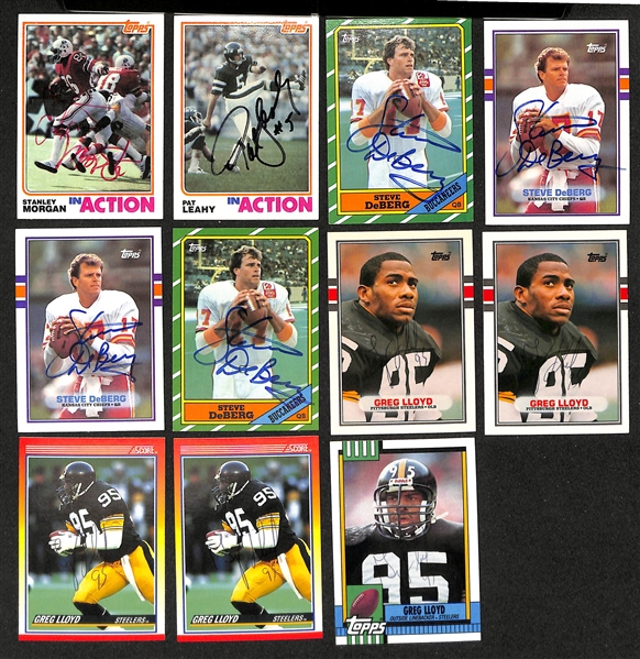 Lot of (200+) Signed Football Cards inc. (2) Earl Campbell, Stanley Morgan, Joe DeLamielleure, John Stallworth, Al Toon, (2) Steve Largent, + (JSA Auction Letter)