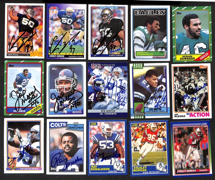 Lot of (350+) Signed Football Cards inc. (2) Dwight Clark, (2) Anthony Munoz, Junior Seau, + (JSA Auction Letter)