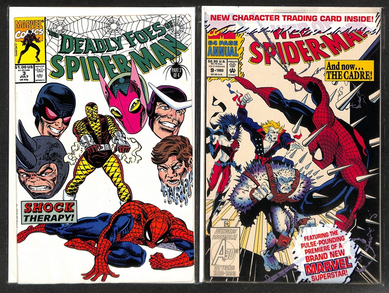 Lot of (15) Spider-Man Comics from Various Runs w. Amazing Spider-Man, Spider-Man and Power Pack, and the Deadly Foes of Spider-Man