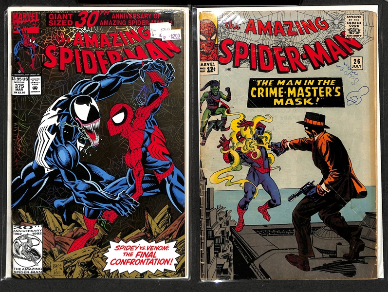 Lot of (15) Spider-Man Comics from Various Runs w. Amazing Spider-Man, Spider-Man and Power Pack, and the Deadly Foes of Spider-Man