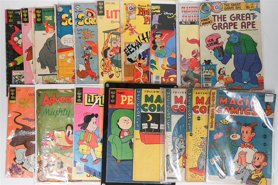 Lot of (15+) Kids/Cartoon Comics w. Peanuts, Blondie, Donald Duck, The Flintstones, & Other Hanna-Barbera Characters