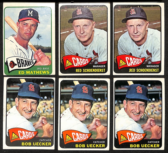 Lot of (700+) 1965 Topps Assorted Baseball Cards w. (3) Yogi Berra