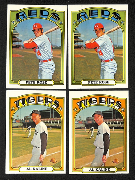 Lot of Approx (1000) Topps Assorted Baseball Cards from 1972-1979 w. (2) 1972 Pete Rose