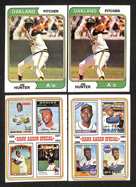 Lot of Approx (1000) Topps Assorted Baseball Cards from 1972-1979 w. (2) 1972 Pete Rose