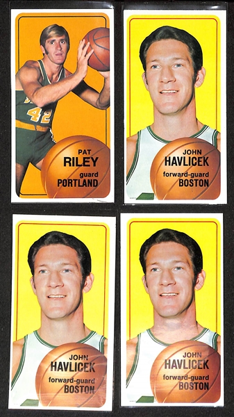 Lot of (20) 1969-70 & (220) 1970-71 Topps Basketball Cards  w. 1970-71 Pat Riley Rookie Card