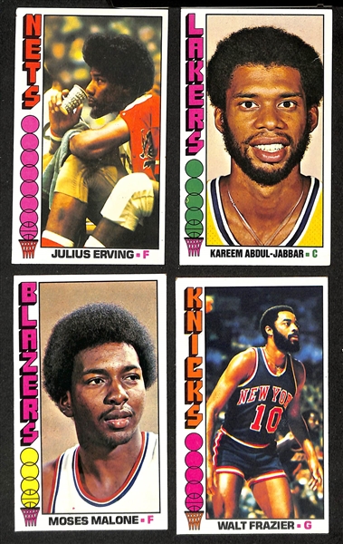 Lot of (288) Topps Basketball/Football/Hockey Cards from 1966-1976 w. 1976 Julius Erving