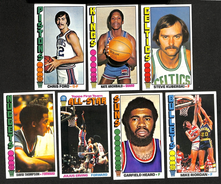 Lot of (288) Topps Basketball/Football/Hockey Cards from 1966-1976 w. 1976 Julius Erving