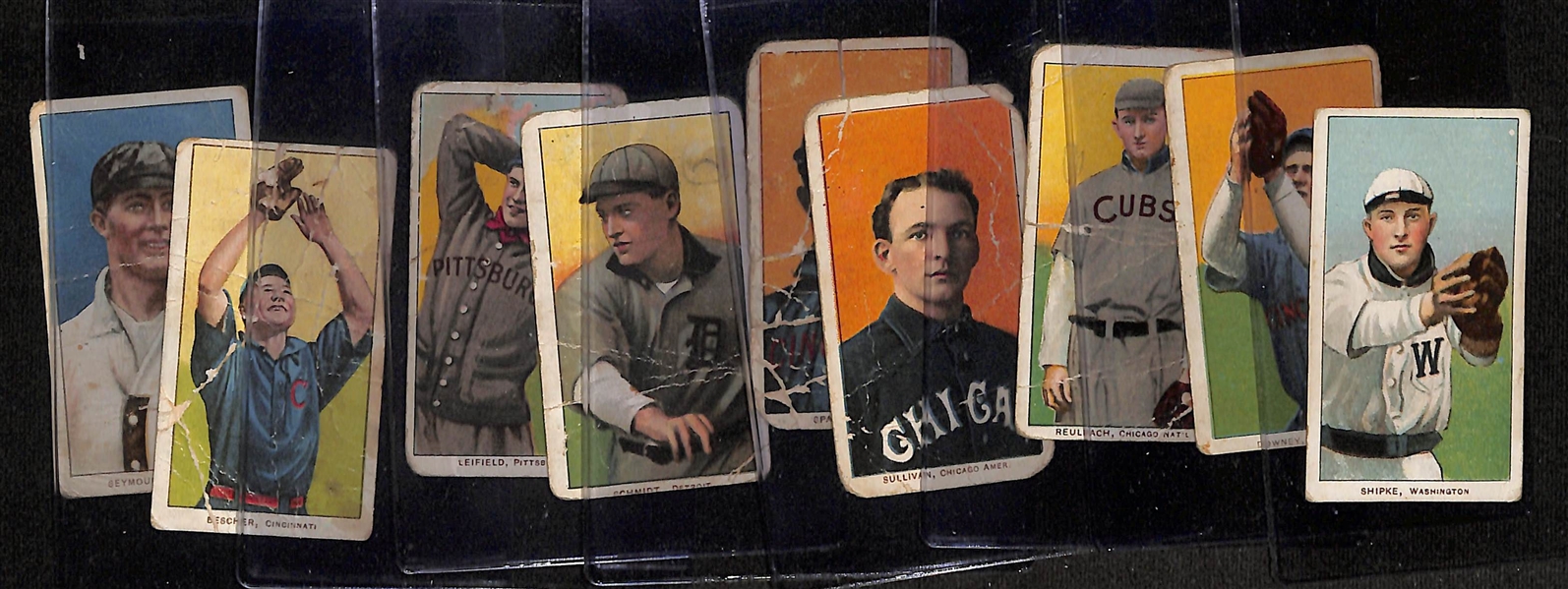  Lot of (9) 1909-11 T206 Tobacco Cards (Sweet Caporal & Piedmont backs) w. Shipke, Washington